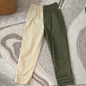 Cookman Two-Tone Pants - Tan and Green